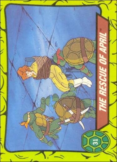 Teenage Mutant Hero Turtles (Ireland) (Base Set) card 31 The Rescue of April