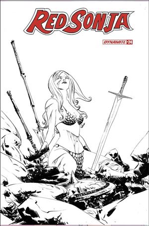 Red Sonja (2019) issue 24-L Jae Lee 1:20 Black & White Cover