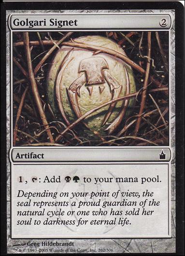 Magic the Gathering: Ravnica (Base Set)  card 262 Golgari Signet