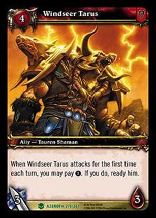 World of Warcraft: Heroes of Azeroth (Base Set) card 271 Windseer Tarus