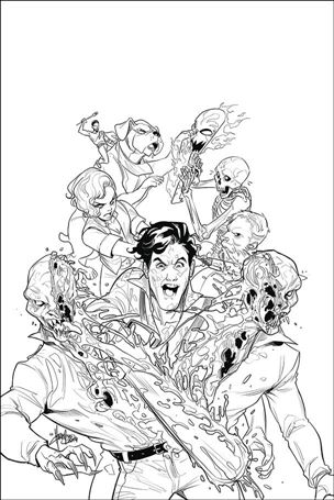 Death to the Army of Darkness issue 2-K Mirka Andolfo 1:30 Black & White Virgin Cover