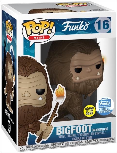 POP! Myths figure 16 Bigfoot (Marshmallow) (Glow) Funko Shop Exclusive