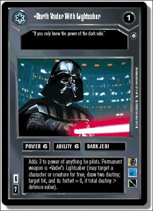 Star Wars: Enhanced Premiere (Base Set) card 2 Darth Vader With Lightsaber