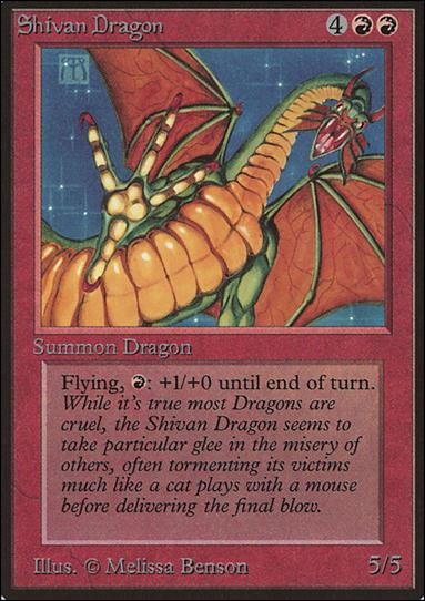 Magic the Gathering: Limited Edition Beta (Base Set) card 175 Shivan Dragon
