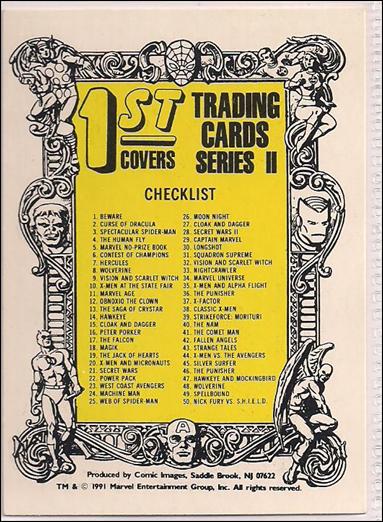 Marvel 1st Covers Series II (Base Set) card 100 Checklist