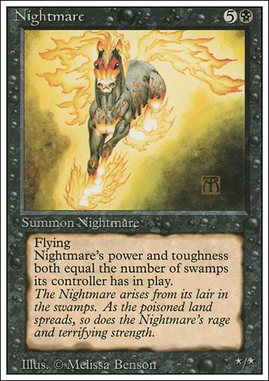 Magic the Gathering: Revised (Base Set) card 120 Nightmare