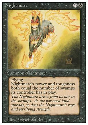 Magic the Gathering: Revised (Base Set) card 120 Nightmare