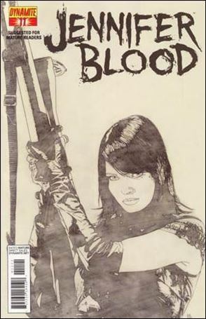Jennifer Blood (2011) issue 11-C Tim Bradstreet Black & White Cover