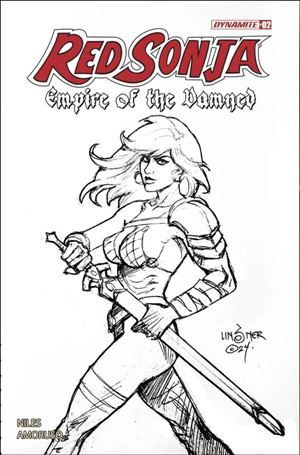 Red Sonja: Empire of the Damned issue 2-K Joseph Michael Linsner 1:15 Black and White Cover