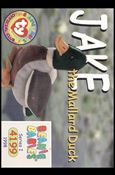 Beanie Babies Series 1 (Base Set) card 91 Jake the Mallard Duck