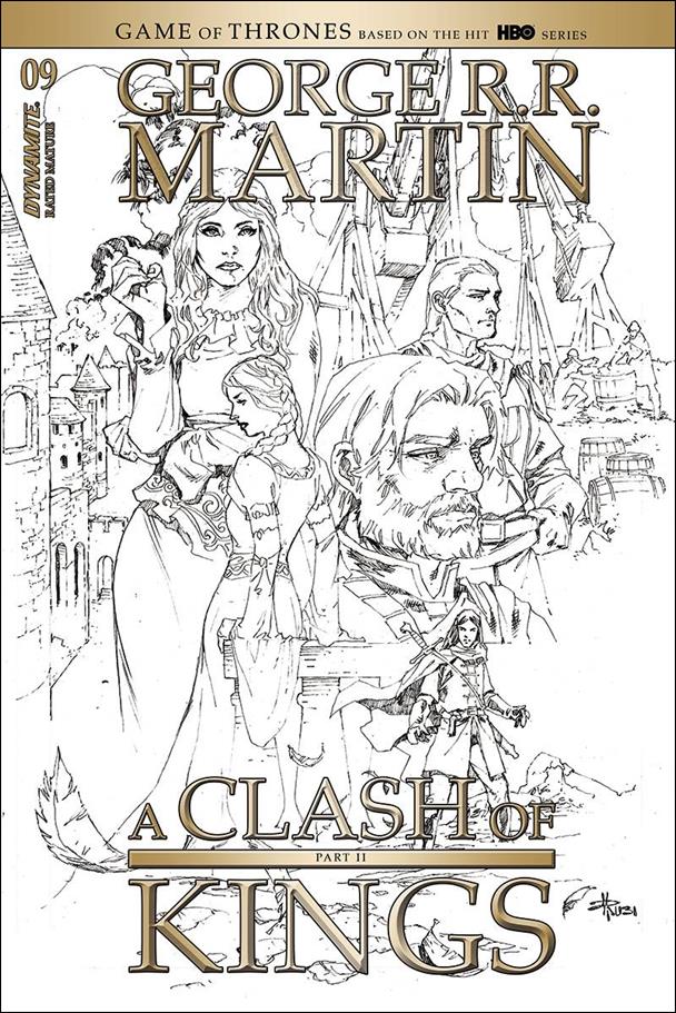 George R. R. Martin's A Clash of Kings (2020) issue 9-D Mel Rubi 1:20 Black & White Cover