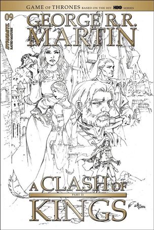 George R. R. Martin's A Clash of Kings (2020) issue 9-D Mel Rubi 1:20 Black & White Cover