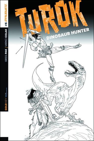 Turok: Dinosaur Hunter (2014) issue 5-C Bart Sears Black & White Cover
