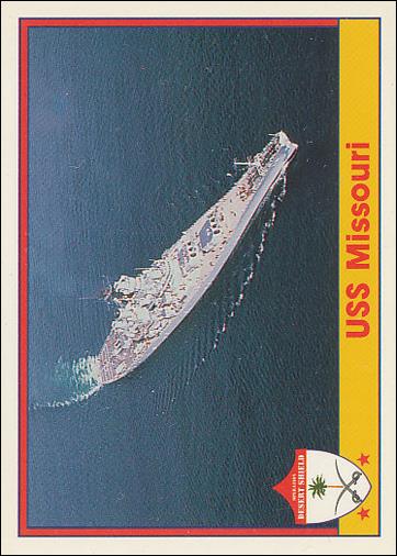 Operation Desert Shield (Base Set) card 54 USS Missouri
