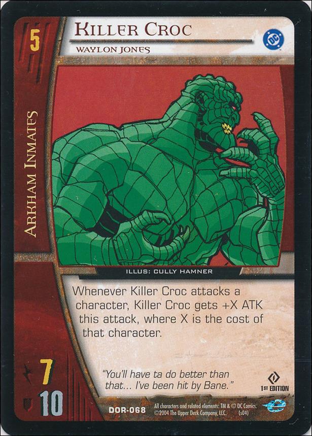 DC Origins: VS System (Base Set) card DOR-068 Killer Croc (Waylon Jones)