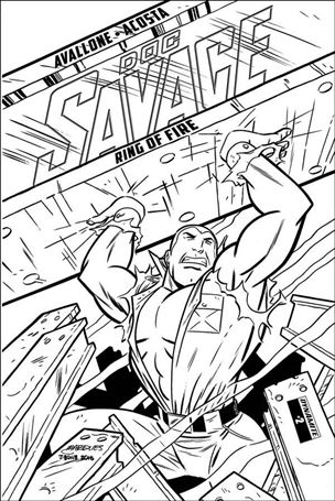 Doc Savage: The Ring of Fire issue 2-D B&W Anthony Marques Cover