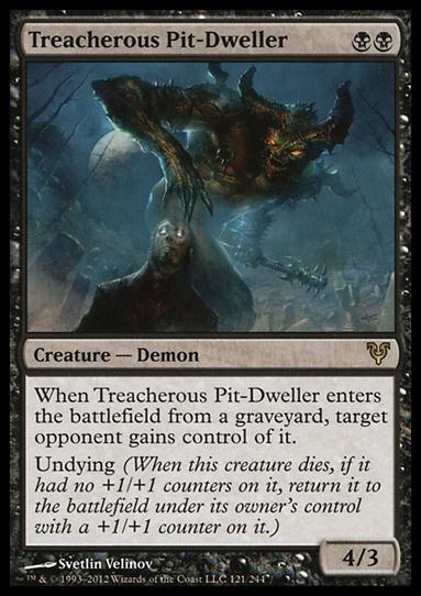 Magic the Gathering: Avacyn Restored (Base Set) card 121 Treacherous Pit-Dweller