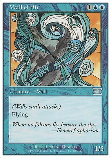 Magic the Gathering: 6th Edition (Base Set) card 105 Wall of Air