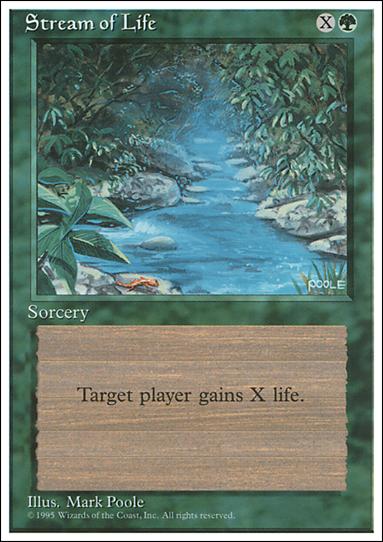 Magic the Gathering: 4th Edition (Base Set) card 272 Stream of Life