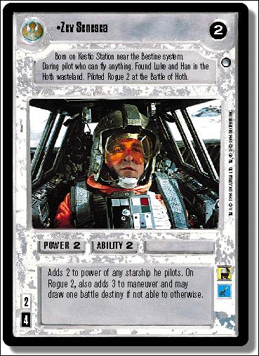 Star Wars: Hoth Limited (Base Set) card 108 Zev Senesca