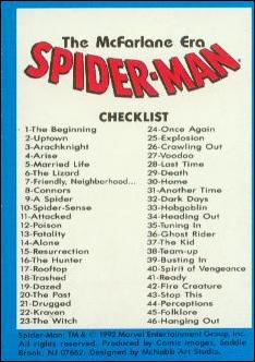 Spider-Man: The McFarlane Era (Base Set) card 90 Checklist