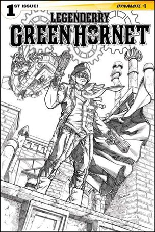 Legenderry Green Hornet issue 1-D Sergio Fernandez Davila 1:25 Black & White Cover