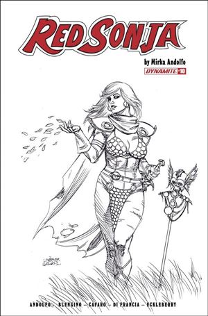 Red Sonja (2021) issue 10-P Joseph Michael Linsner 1:25 Black & White Cover