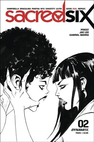 Sacred Six issue 2-N Jae Lee 1:30 Black & White Cover
