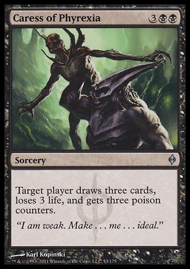 Magic the Gathering: New Phyrexia card 53 Caress of Phyrexia