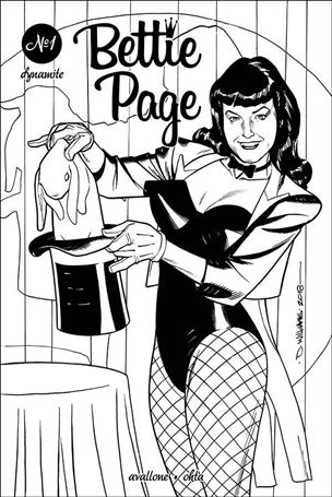 Bettie Page (2018) issue 1-G David Williams 1:20 Black & White Cover