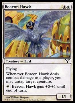 Magic the Gathering: Dissension (Base Set) card 3 Beacon Hawk