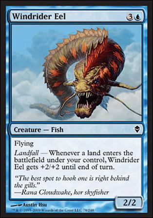Magic The Gathering: Zendikar (Base Set) card 78 Windrider Eel