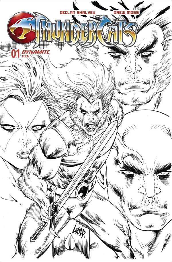 Thundercats (2024) issue 1-ZG Rob Liefeld 1:10 Black and White Cover