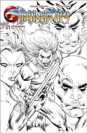 Thundercats (2024) issue 1-ZG Rob Liefeld 1:10 Black and White Cover