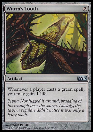 Magic the Gathering: 2012 Core Set (Base Set) card 223 Wurm's Tooth