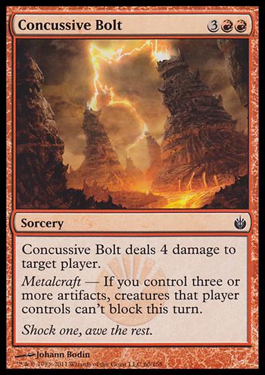 Magic the Gathering: Mirrodin Besieged (Base Set) card 60 Concussive Bolt