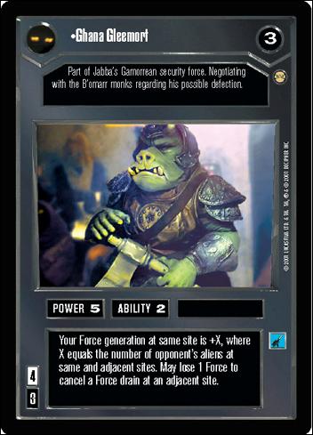 Star Wars: Tatooine Limited (Base Set) card 5 Ghana Gleemort