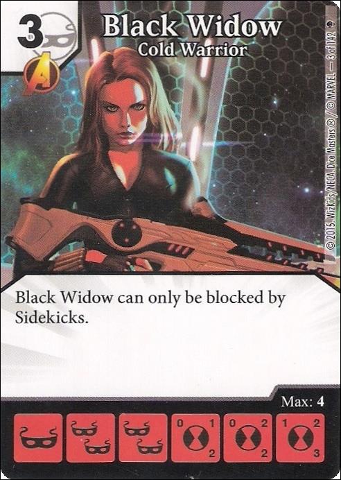 Marvel Dice Masters Age of Ultron  card 3 Black Widow: Cold Warrior