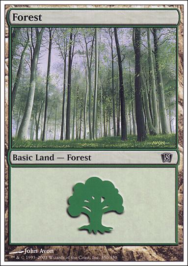 Magic the Gathering: 8th Edition (Base Set) card 350 Forest