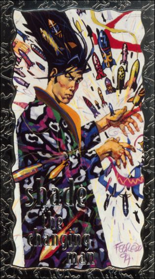 Vertigo Trading Cards (Silver Foil-Enhanced Bonus Prototype Subset) card V Shade, the Changing Man (Embossed Silver Foil)