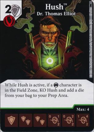 DC Comics Dice Masters Batman card 59 Hush: Dr. Thomas Elliot
