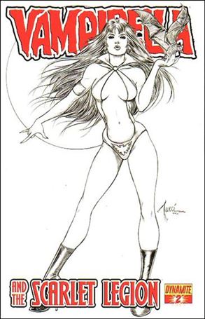 Vampirella and the Scarlet Legion issue 2-C Billy Tucci 1:10 Black-and-White Cover
