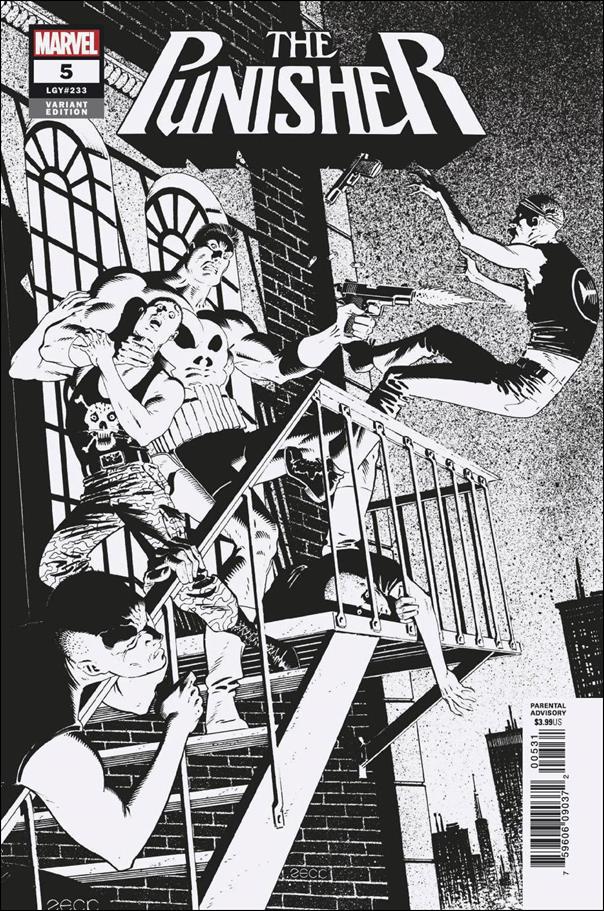 Punisher (2018) issue 5-D Mike Zeck 1:250 Hidden Gem Black and White Cover