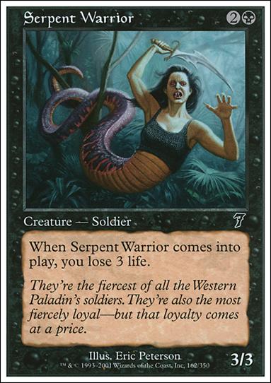 Magic the Gathering: 7th Edition (Base Set) card 162 Serpent Warrior