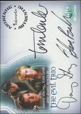 Buffy the Vampire Slayer: Men of Sunnydale (Autograph Subset) card A11 Danny Strong, Tom Lenk, Adam Busch as Evil Trio