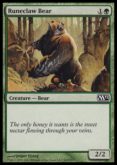 Magic the Gathering: 2012 Core Set (Base Set) card 193 Runeclaw Bear