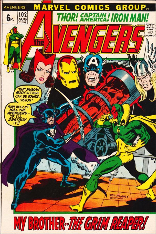 Avengers (1963) issue 102-B UK Price Cover