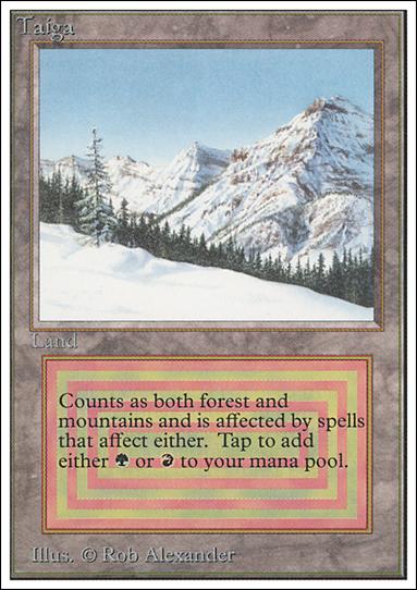 Magic the Gathering: Unlimited (Base Set) card 283 Taiga