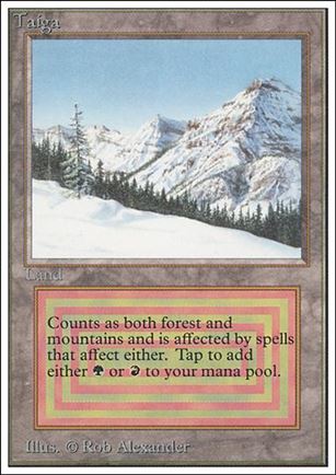 Magic the Gathering: Unlimited (Base Set) card 283 Taiga