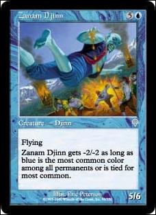 Magic the Gathering: Invasion (Base Set) card 90 Zanam Djinn